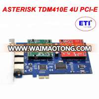 Asterisk card TDM410E PCI-E 4 FXO/FXS Ports Modules Analog Digium Trixbox Card For 4U Version