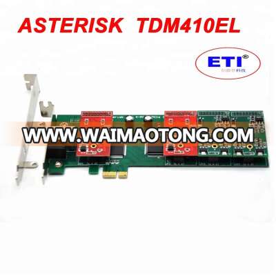 Asterisk Analog card TDM410EL PCI-E 4 FXO/FXS 2U compatible with DIGIUM