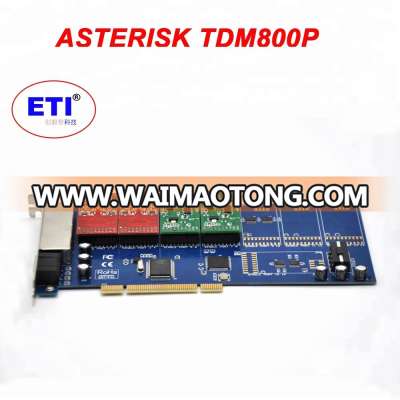 Asterisk card TDM800 PCI 8 FXO/FXS Ports Modules Analog Digium Trixbox Card For 4U Version