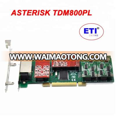 Asterisk Analog card TDM800PL TDM800E PCI-E 8 Fxs/Fxo module for PSTN voip ip pbx For 2U Version