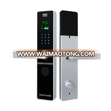 Zinc-alloy multiple biometric smart fingerprint password digital sliding door locks