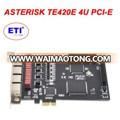 Asterisk Card TE420E PCI-E 4 port E1 T1 J1 Digium For 4U Version