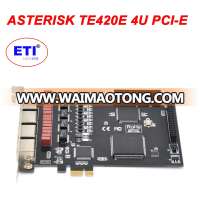 Asterisk Card TE420E PCI-E 4 port E1 T1 J1 Digium For 4U Version