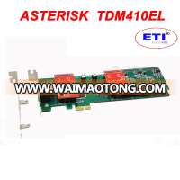 Asterisk Analog gsm pci card TDM410EL 2 port T1 / E1 / J1 Asterisk pri card, Asterisk E1 Card voip gateway fxo