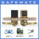 china best quality RFID card password remote control mechanical key door lock